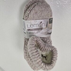 Lemon Women's Slipper Sock Size S/M